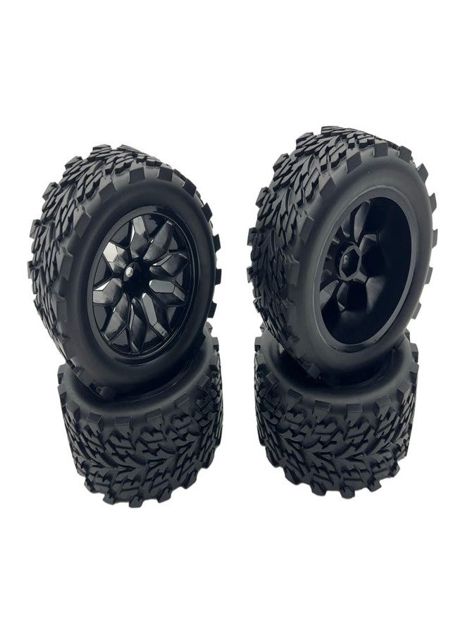 ZRRC 12mm Hex RC Wheels and Tires 1/10 Scale RC Truck Tires and Wheels for Traxxas Rustler Stampede 2wd 4x4 vxl Hoss E-Revo Redcat Volcano EPX RIAARIO AMORIL, Preglued 2.8" RC Tyres Wheels - Image 1